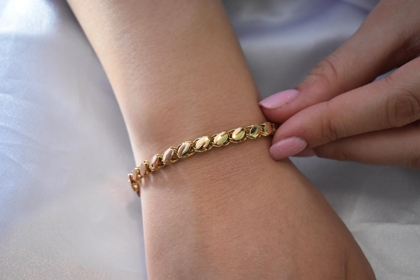 18K Solid Gold Cuban Bracelet,Link Bracelet,Gold Chain Bracelet,Dainty Chain Bracelet,Gift For Her,Women Mens Chain Bracelet,Christmas Gifts