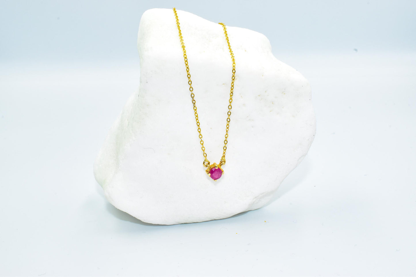 Κολιέ Μονόπετρο Ορυκτό Ρουμπίνι Κ14