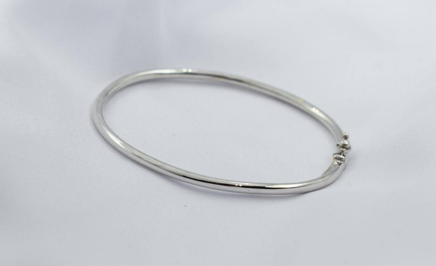 14k Thick White Gold Classic Bangle Slip on Bracelet,Stacking White Gold Bangle,Elegance Minimalist Bangle Bracelet,Bangle,14K Gold Bangle