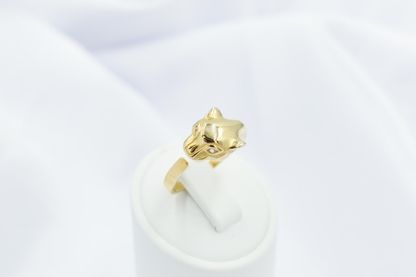 Χειροποίητο Δαχτυλίδι Πάνθηρας με Διαμάντια Κ14