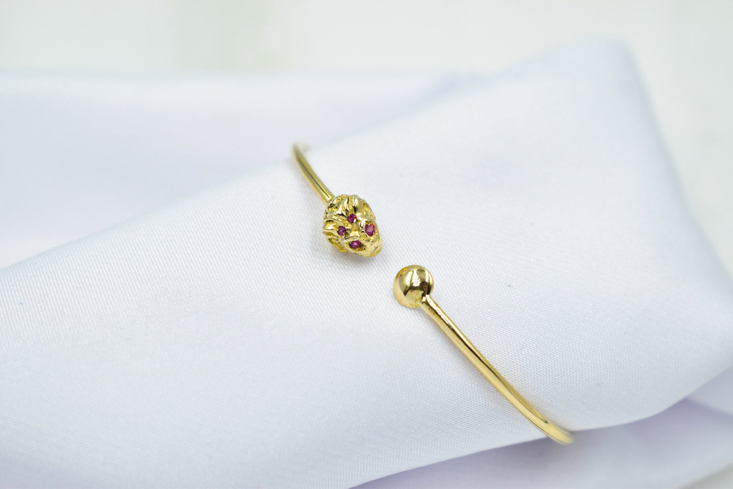 14K Gold Head Lion Bracelet,Symbol of Strength,Lion Gold Bracelet,Exclusive Ancient Greek Inspired Bracelet,Animal Collection