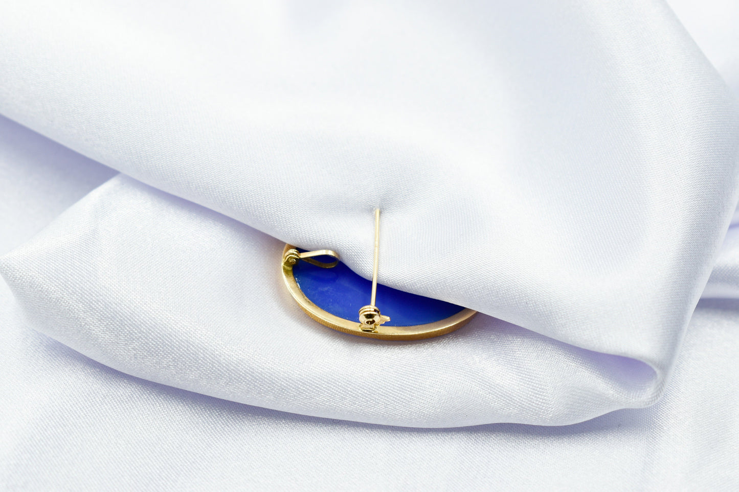 Χρυσό Καμέο σε Μπλε Όστρακο (Μεγάλο) 14Κ