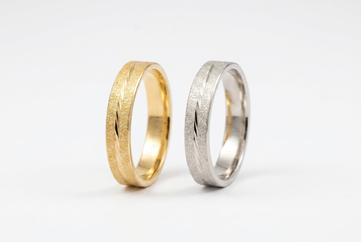 Βέρες Σαγρέ με Πλάγιο Διαμαντάρισμα - 3,8 mm