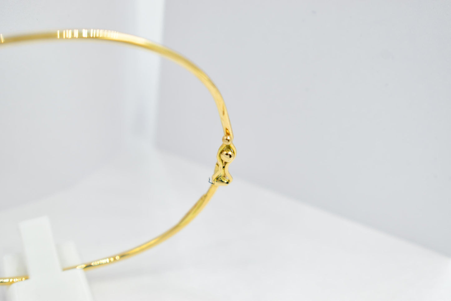 14K Solid Yellow Gold Bangle Bracelet, Minimal Gold Bracelet, Thin Everyday Gold Jewellery, Greek Handmade Gold Bangle, Dainty Gift for Her