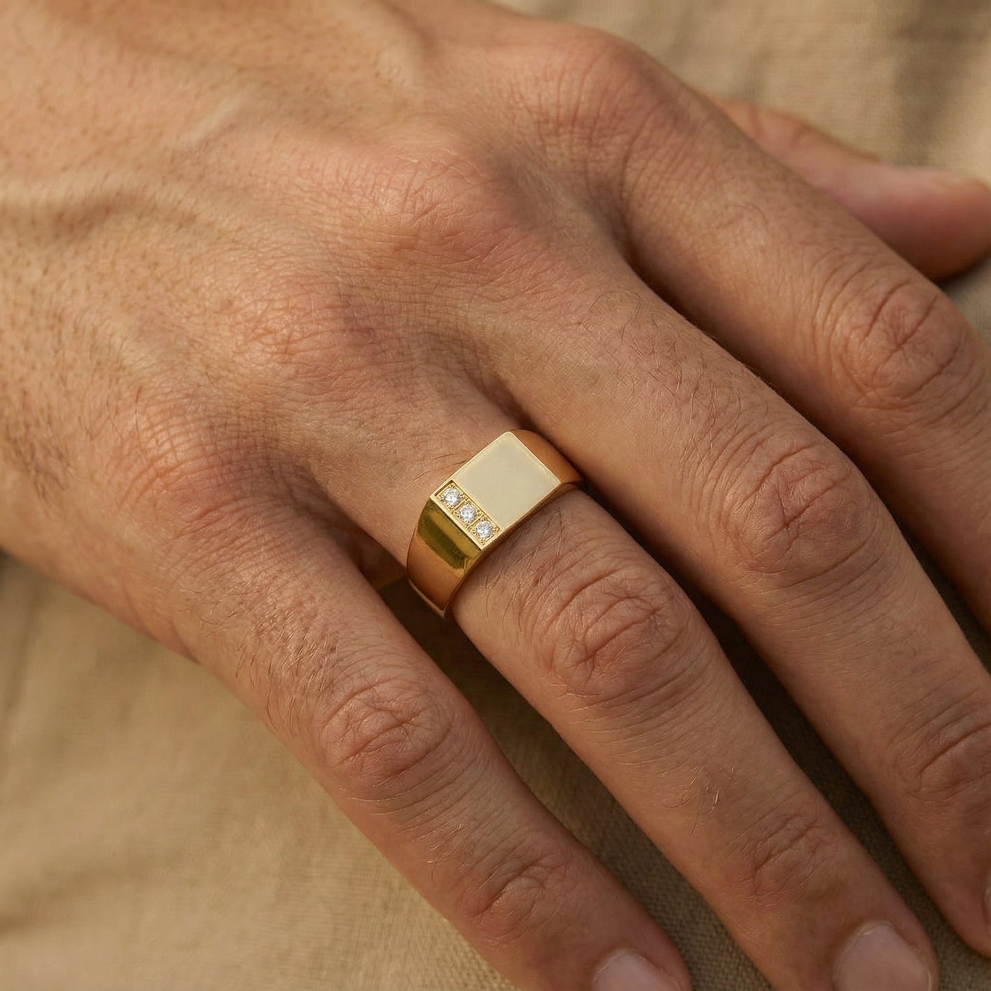 Ανδρικό Δαχτυλίδι Σειρέ K14