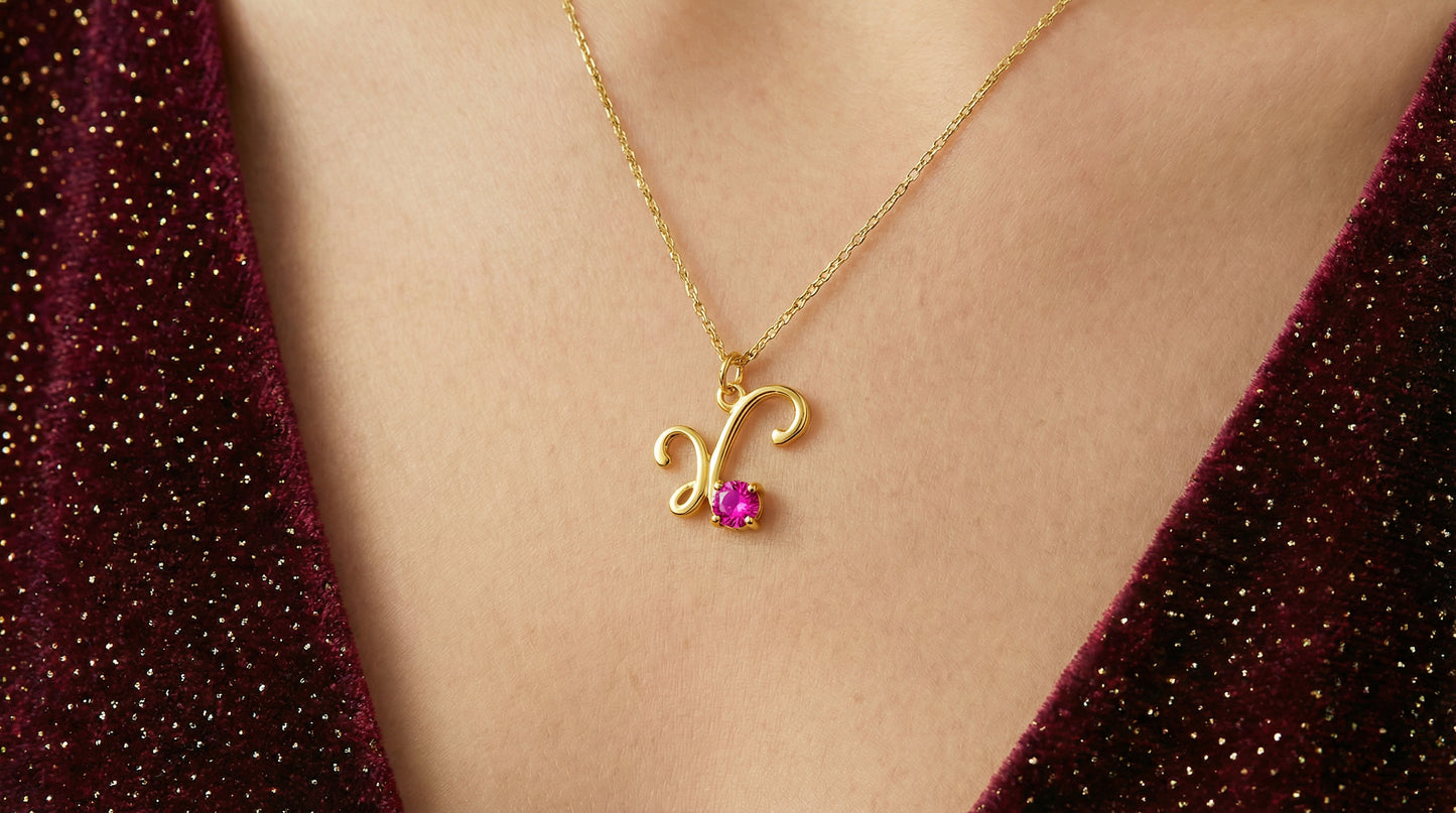 Γούρι Χρυσό Ροζ Zircon Κ9 / Κ14