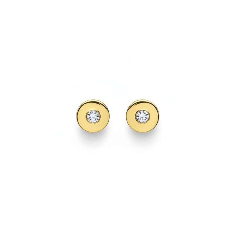 Σκουλαρίκια με Λευκό Ζιργκόν Κ14