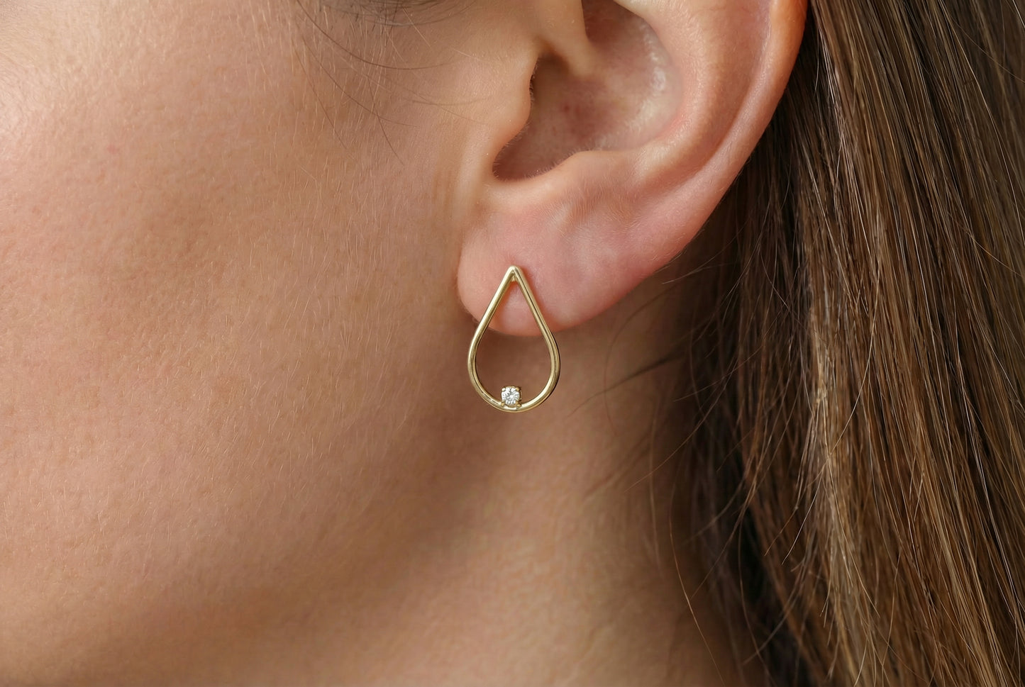 Σκουλαρίκια Σταγόνα με Ζιργκόν Κ9 / Κ14