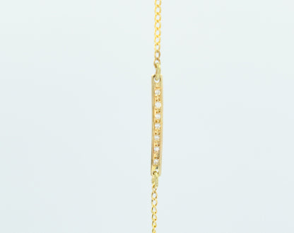 Χειροποίητο Βραχιόλι τύπου Ταυτότητα με Ζιργκόν Κ14