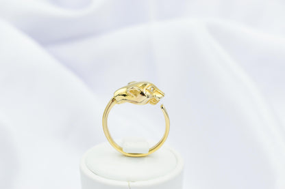 Χειροποίητο Δαχτυλίδι Πάνθηρας με Διαμάντια Κ14