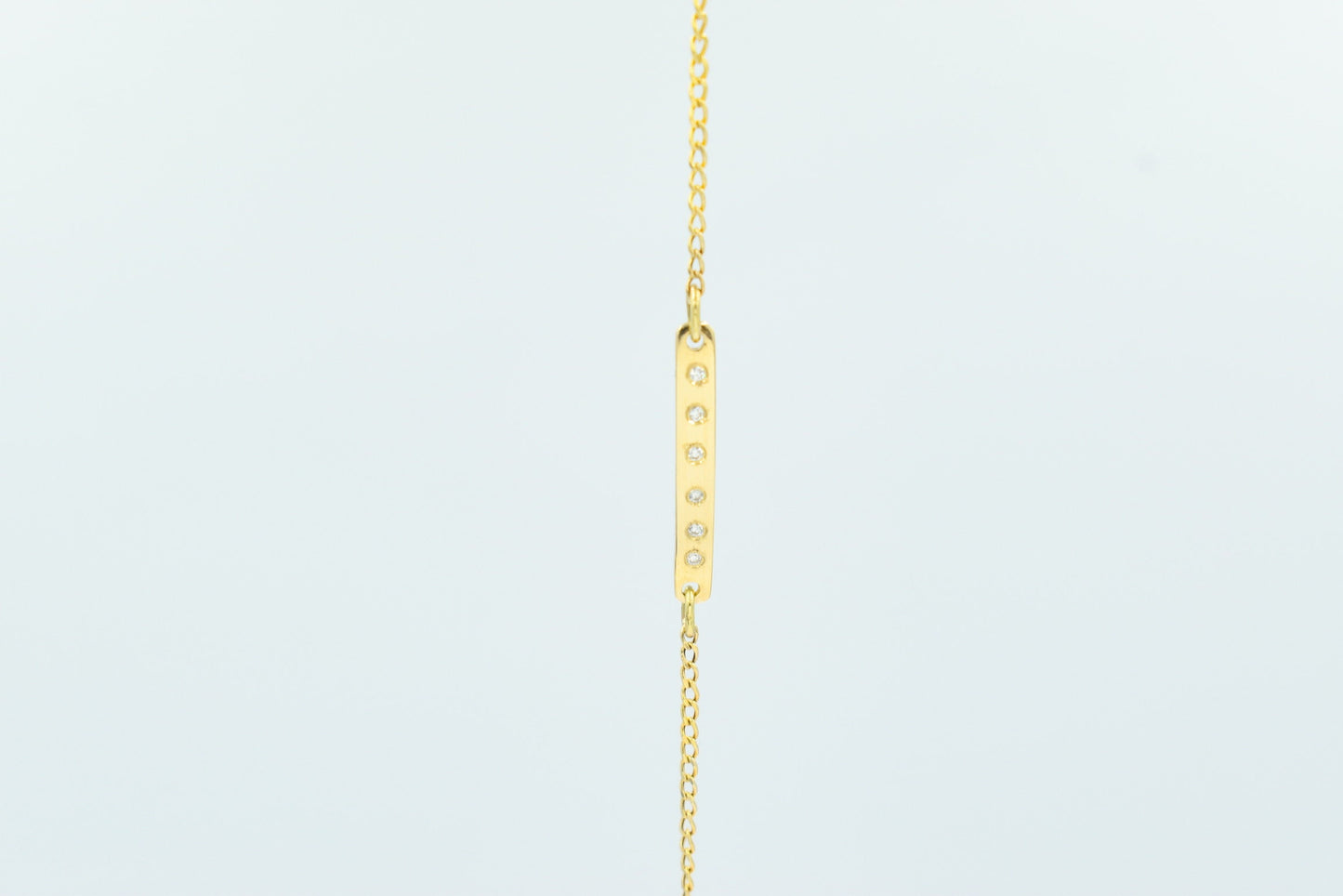 Χειροποίητο Βραχιόλι τύπου Ταυτότητα με Ζιργκόν Κ14