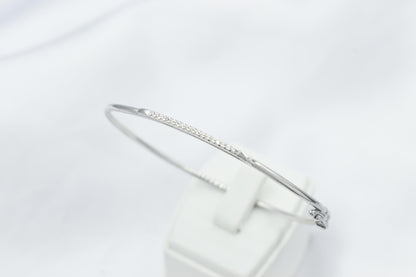 14K Gold White Gold Bar Bracelet,Gold Everyday Bracelet,Women Dainty Line Bracelet,Bridal & Engagement Bracelet Gift for Mom and Her