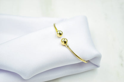 14k Gold Torque Bangle Bracelet,Gold Adjustable Ball Bracelet,14K Gold Ball Jewellery,Ball Bead Bracelet,Genuine Gold Bracelet,Gift for Her