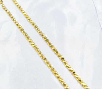 Solid 14K Yellow Gold Chain,14K Solid Gold Curb Chain,Cuban Choker Chain,Yellow Gold Miami Cuban Link Chain,14K Curb Cuban Necklace
