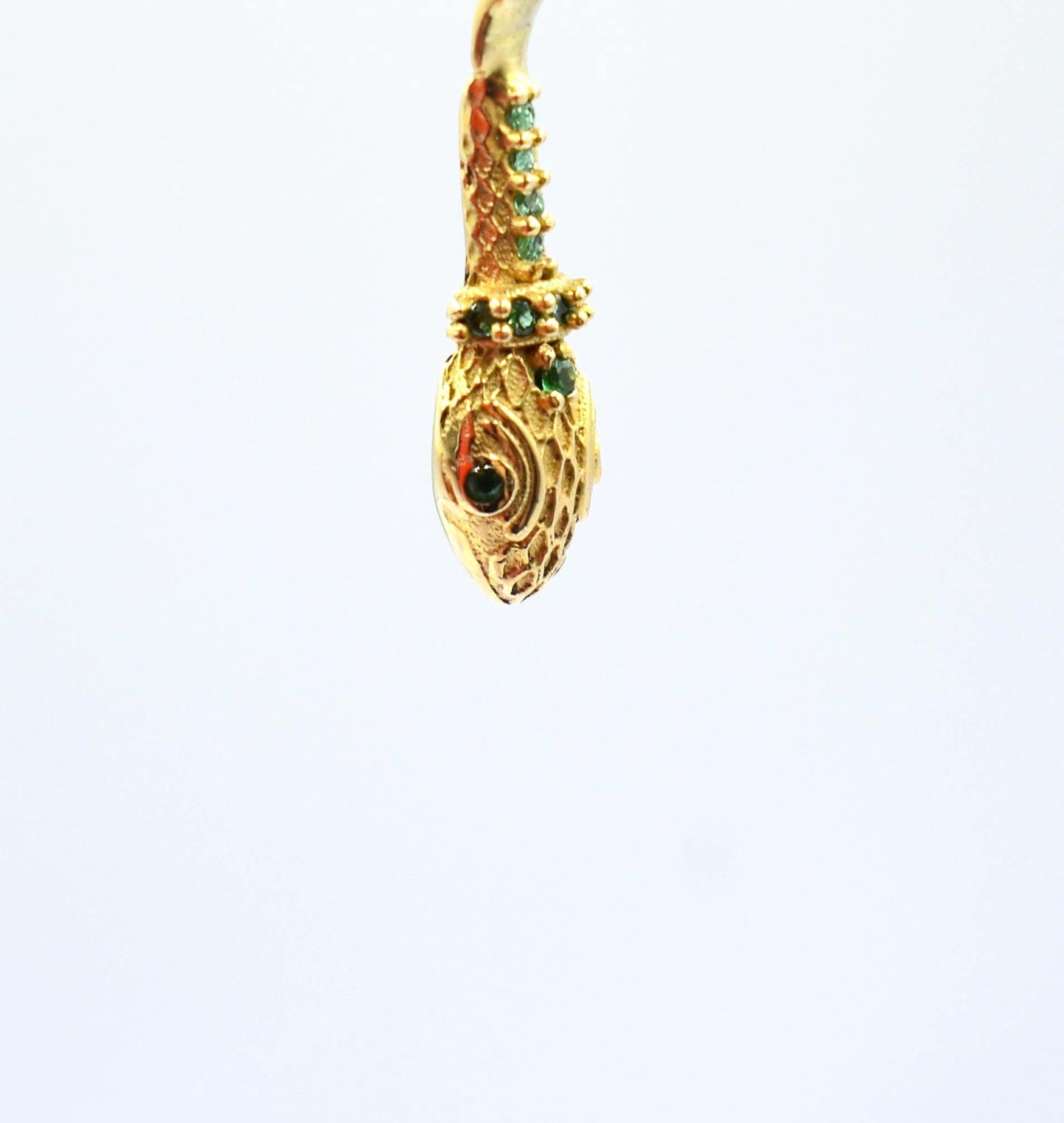 Διπλά Σκουλαρίκια Φίδι με Ζιργκόν Κ14