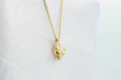 Χρυσό Κολιέ με Κεφάλι Πάνθηρα και Διαμάντια 14Κ