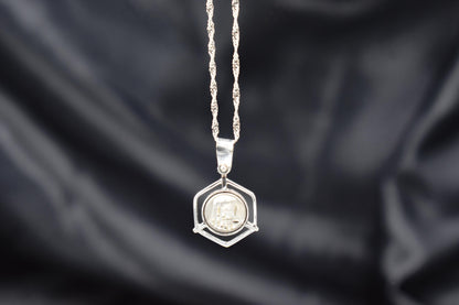 Λευκόχρυσο Φυλαχτό Παναγία Κ14