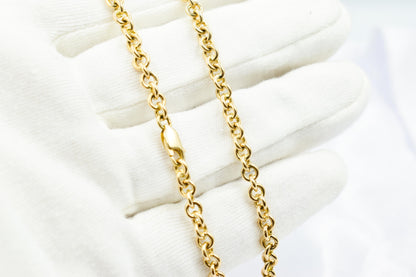 Gold Cable Chain Link Chain 14K,Dainty Thick Gold Chain,Chunky Necklace,Gold Necklace Choker,Man-Women Chain Necklace, Timeless Gift for Her