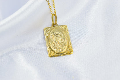 Χρυσό Φυλαχτό Παναγία Οβάλ Κ14