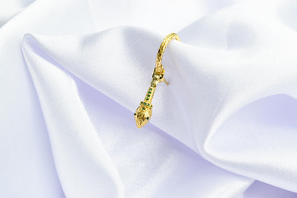 Διπλά Σκουλαρίκια Φίδι με Ζιργκόν Κ14