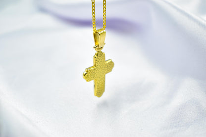 Ανδρικοί Σταυροί 14K Solid Gold Crucifix Cross Pendant – Raised Jesus Figure – Double-Sided – Embossed Back –14K Gold Chain Option–Orthodox Christian Jewelry