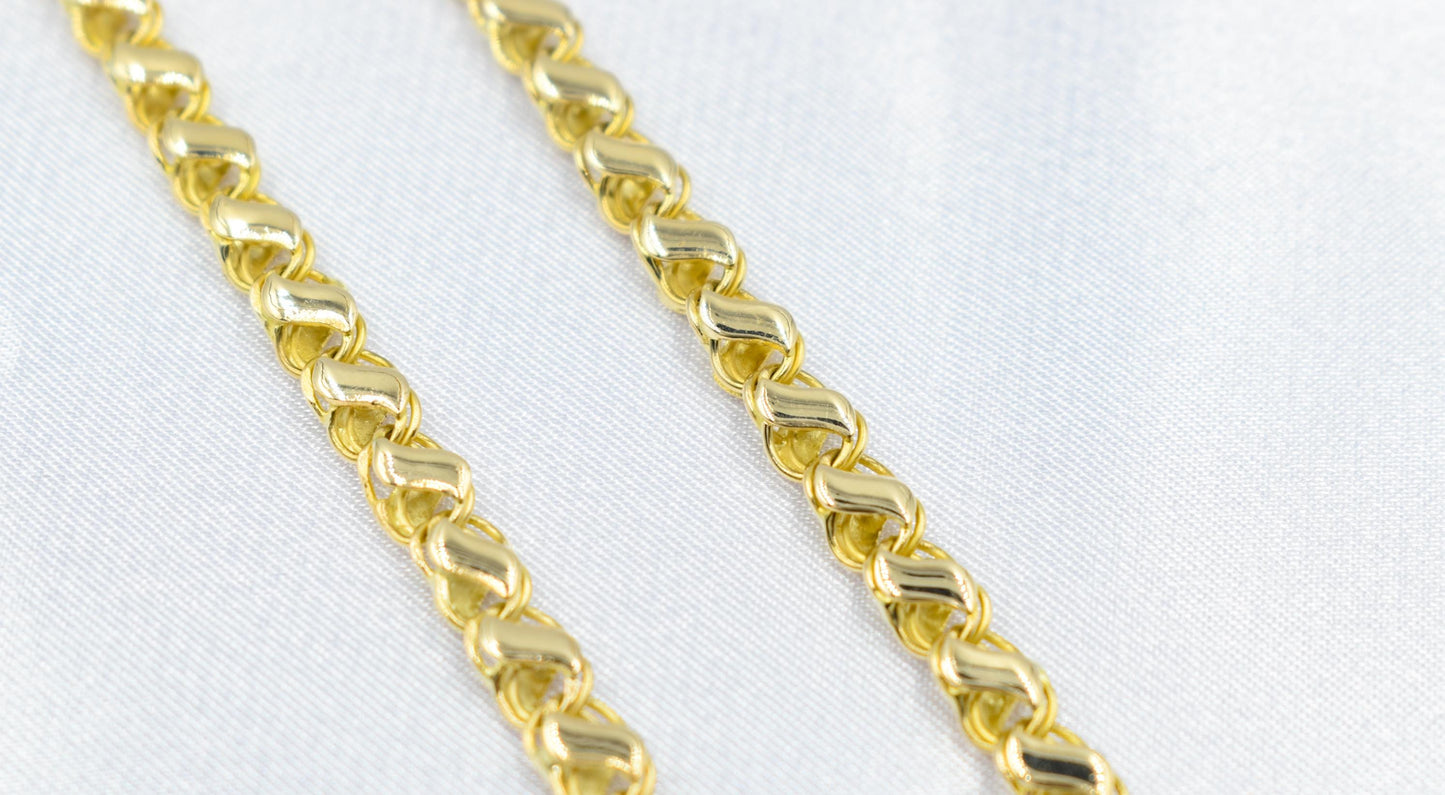 Solid 14K Yellow Gold Chain,14K Solid Gold Curb Chain,Cuban Choker Chain,Yellow Gold Miami Cuban Link Chain,14K Curb Cuban Necklace