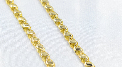 Solid 14K Yellow Gold Chain,14K Solid Gold Curb Chain,Cuban Choker Chain,Yellow Gold Miami Cuban Link Chain,14K Curb Cuban Necklace