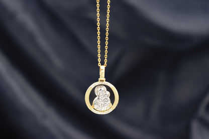 Παναγία με Χριστό παιδί σε Κύκλο με Ζιργκόν Κ14