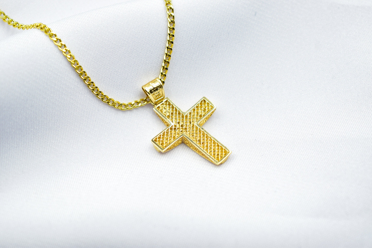 και τα δυο 14K Solid Gold Cross Necklace,Unisex Solid Gold Large Cross Necklace,Plain Gold Cross Charm, Christian Pendant,Radiant Religious Gold Cross