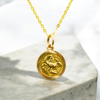 Χρυσό Μενταγιόν Σκορπιός 14Κ