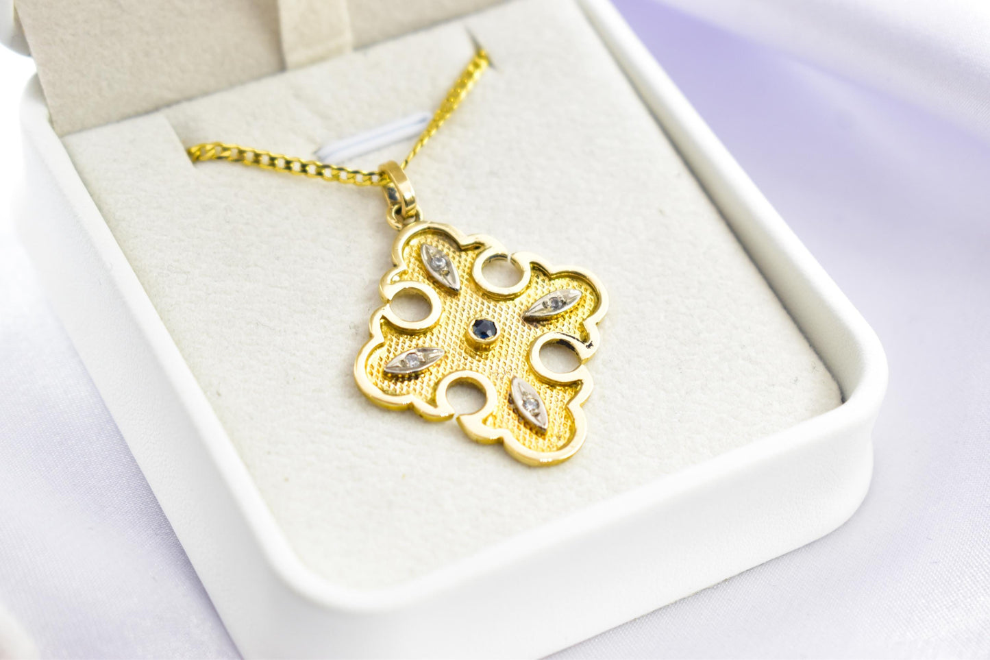 Βυζαντινός Σταυρός με Ζαφείρι Κ14