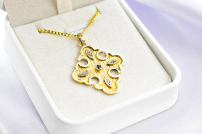 Βυζαντινός Σταυρός με Ζαφείρι Κ14