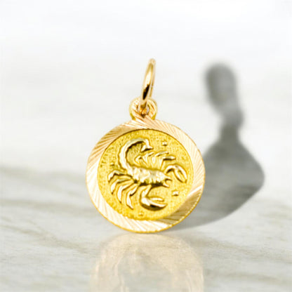 Χρυσό Μενταγιόν Σκορπιός 14Κ