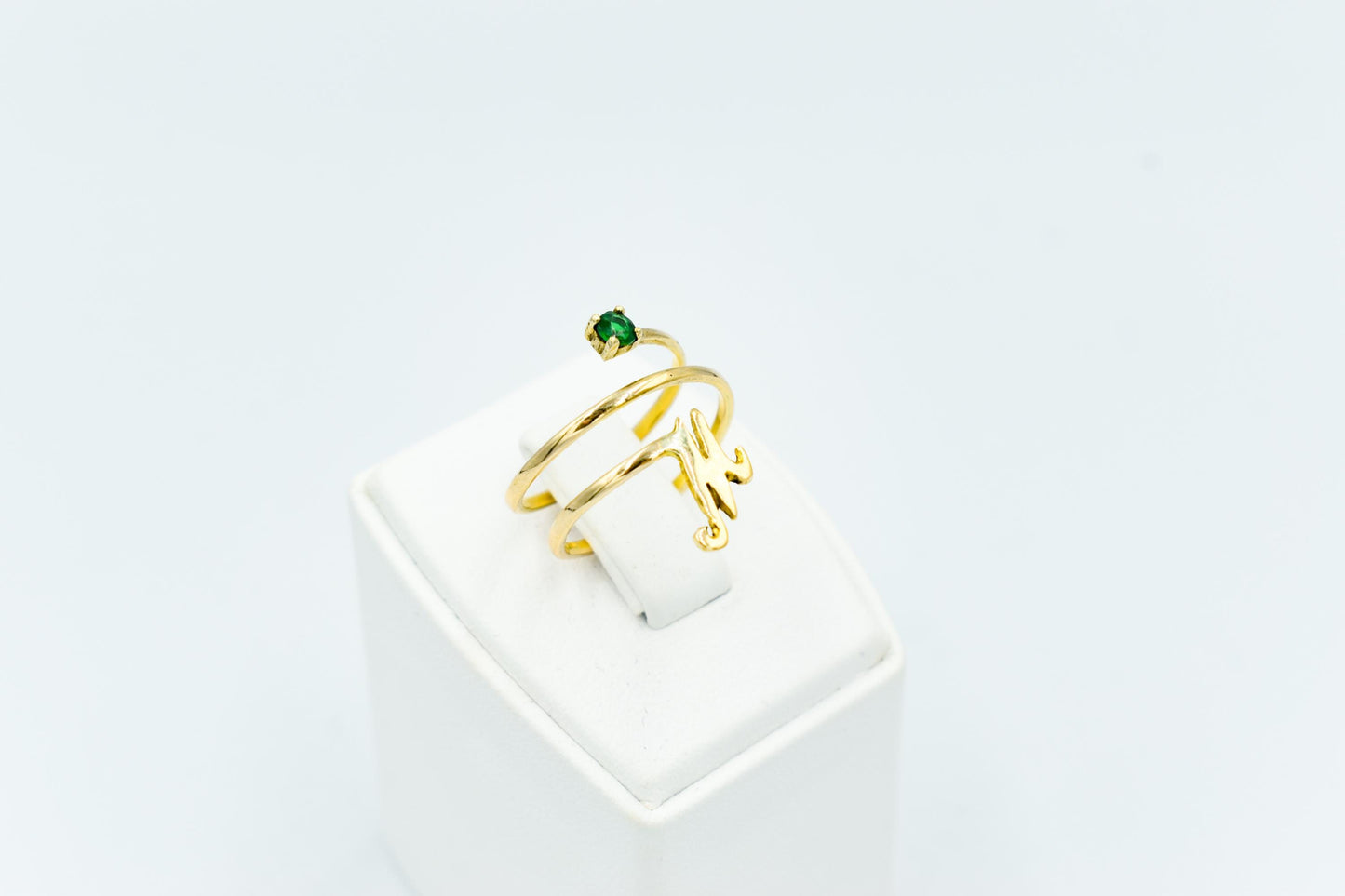 14K Personalized Solid Handmade Gold Ring,Custom Monogram Jewelry,Monogram Design Gold Ring,Unique Birthstone,Forever Custom Gift for Her