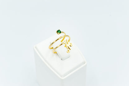 14K Personalized Solid Handmade Gold Ring,Custom Monogram Jewelry,Monogram Design Gold Ring,Unique Birthstone,Forever Custom Gift for Her