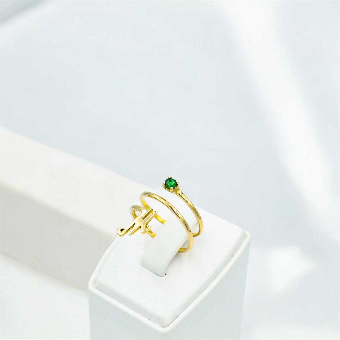 14K Personalized Solid Handmade Gold Ring,Custom Monogram Jewelry,Monogram Design Gold Ring,Unique Birthstone,Forever Custom Gift for Her