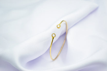 14K Gold Bezel Setting Zirconia Bracelet,Bezel Set,Cuff Bangle Bracelet,Tennis Gold Bracelet,Stackable Bracelet,Bangle Bracelet,Gift for Her