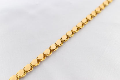 18K Solid Gold Cuban Bracelet,Link Bracelet,Gold Chain Bracelet,Dainty Chain Bracelet,Gift For Her,Women Mens Chain Bracelet,Christmas Gifts