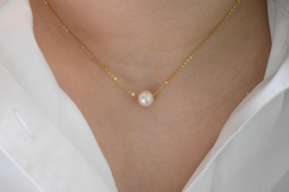 Χρυσό Κολιέ με Φυσικό Μαργαριτάρι 14Κ