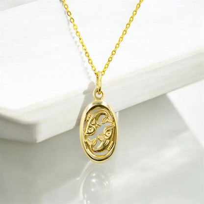 Χρυσό Μενταγιόν Ιχθύες 14Κ