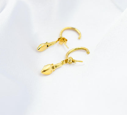 Διπλά Σκουλαρίκια Φίδι με Ζιργκόν Κ14