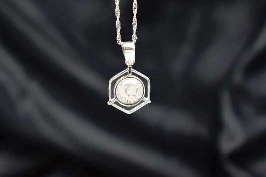 Λευκόχρυσο Φυλαχτό Παναγία Κ14