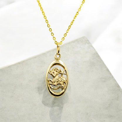 Χρυσό Μενταγιόν Αιγόκερως 14Κ