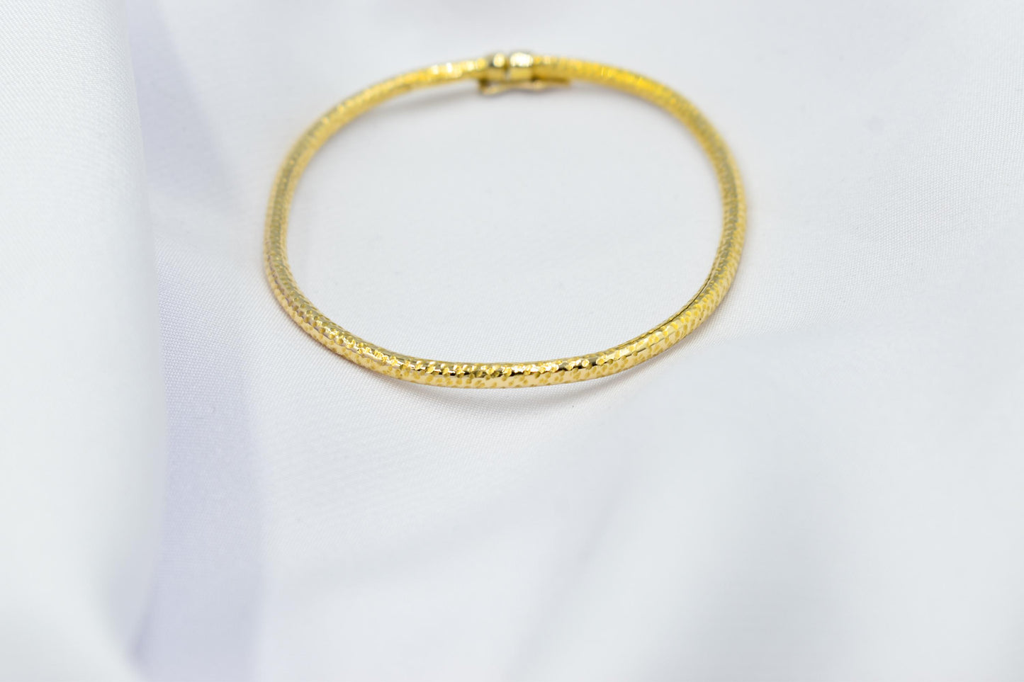 14K Hammered Gold Classic Bangle Slip on Bracelet,Stacking Gold Bangle Bracelet,Matte Minimalist Bangle Bracelet,Plain Bangle,Bangle for Her