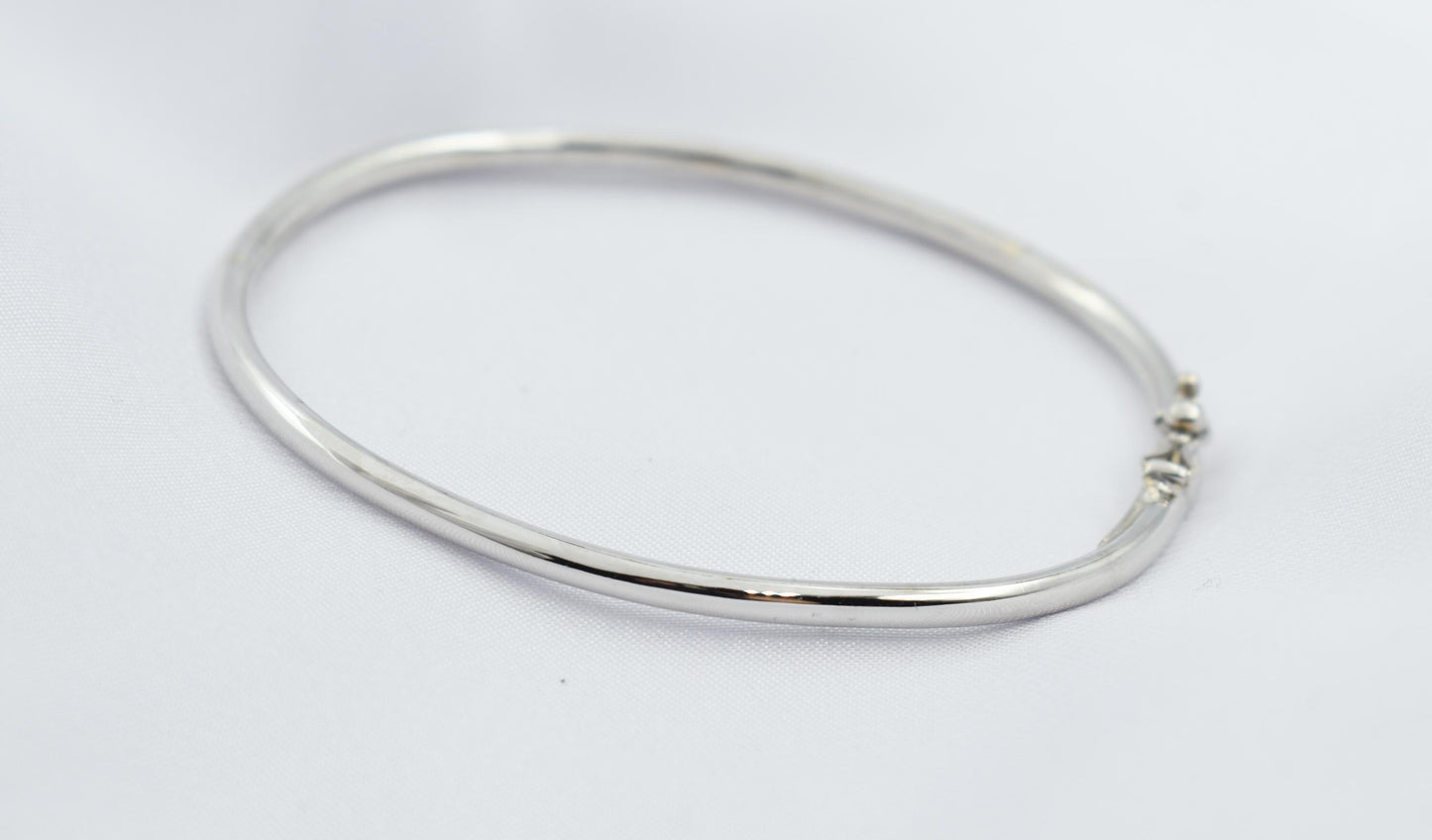 14k Thick White Gold Classic Bangle Slip on Bracelet,Stacking White Gold Bangle,Elegance Minimalist Bangle Bracelet,Bangle,14K Gold Bangle