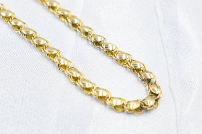 14K Yellow Solid Gold Chain,14K Solid Gold Curb Chain,Cuban Choker Chain,14K Yellow Gold Miami Cuban Link Chain,Exclusive Elegant Necklace