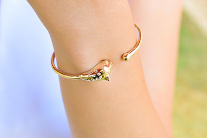 14K Panther Head Bangle Bracelet,14K Gold Bangle Panther Head Bracelet,Ancient Greece,Gold Animal Bangle,Animal Jewellery,Animal Lucky Jewel