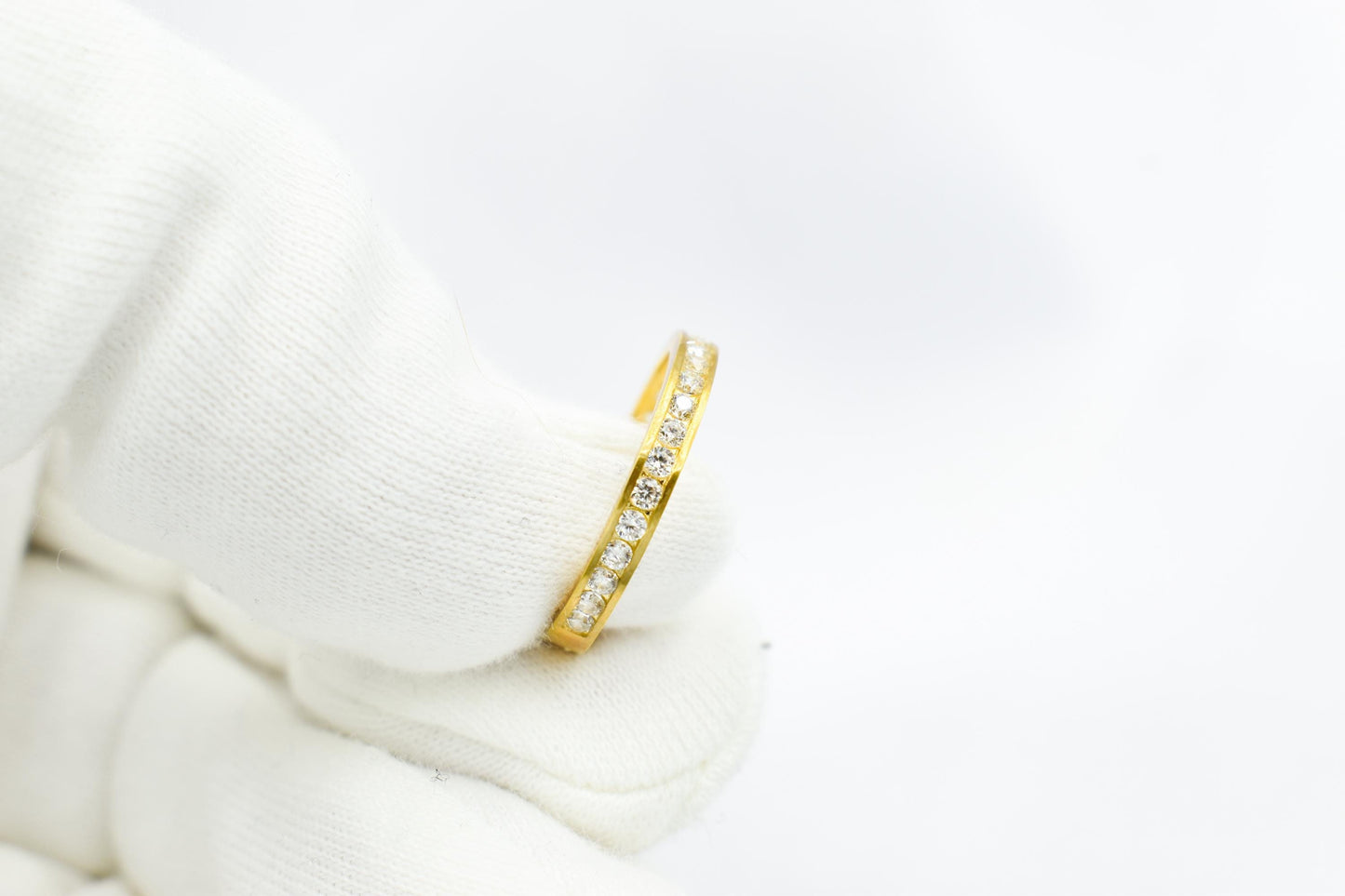 14K Solid Gold Eternity Band Ring–Elegant Stackable Jewelry,Timeless Gold Band for Weddings,Wedding Band Stacking Ring for Him Her