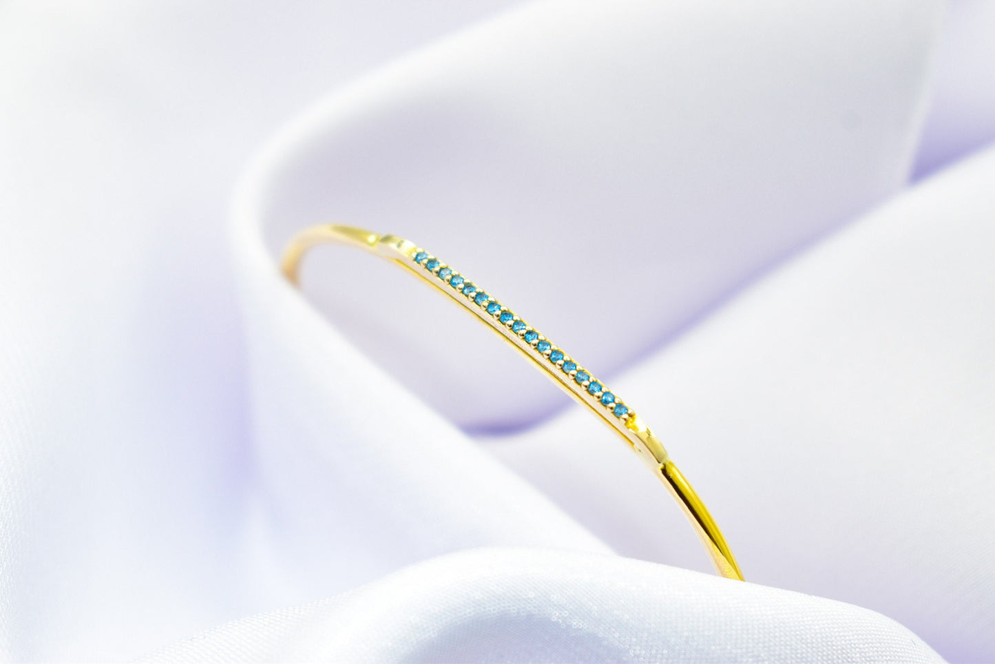 14K Gold Pave Bar Bracelet,Gold Everyday Bracelet Women,Handcrafted Ladies Dainty Line Bracelet,Elegant Stacking Bracelet Gift for Mom & Her