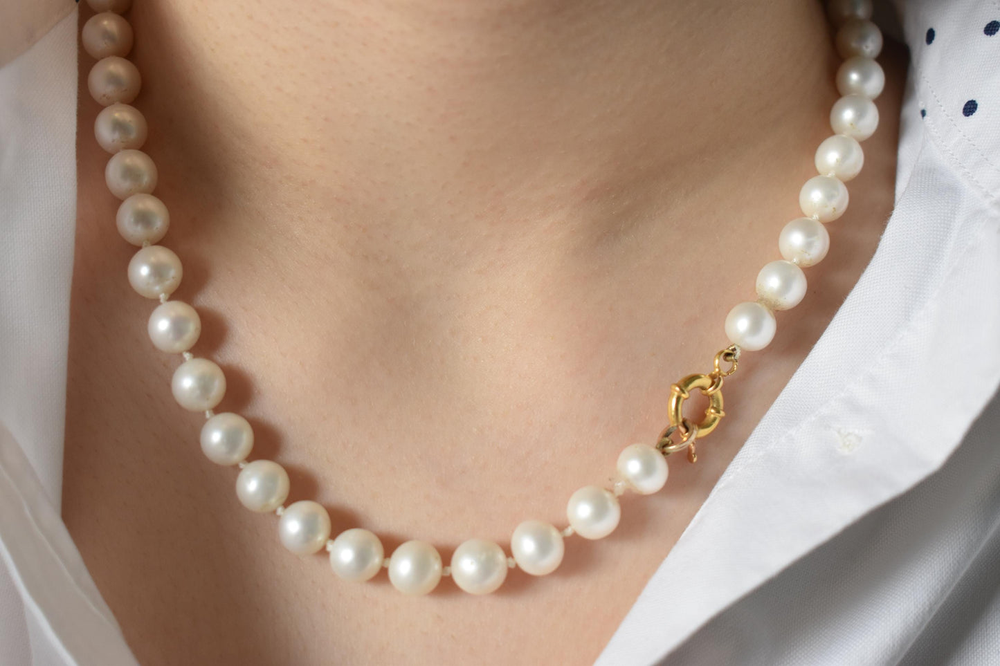 Χειροποίητο Μαργαριταρένιο Κολιέ με Κούμπωμα Κ14